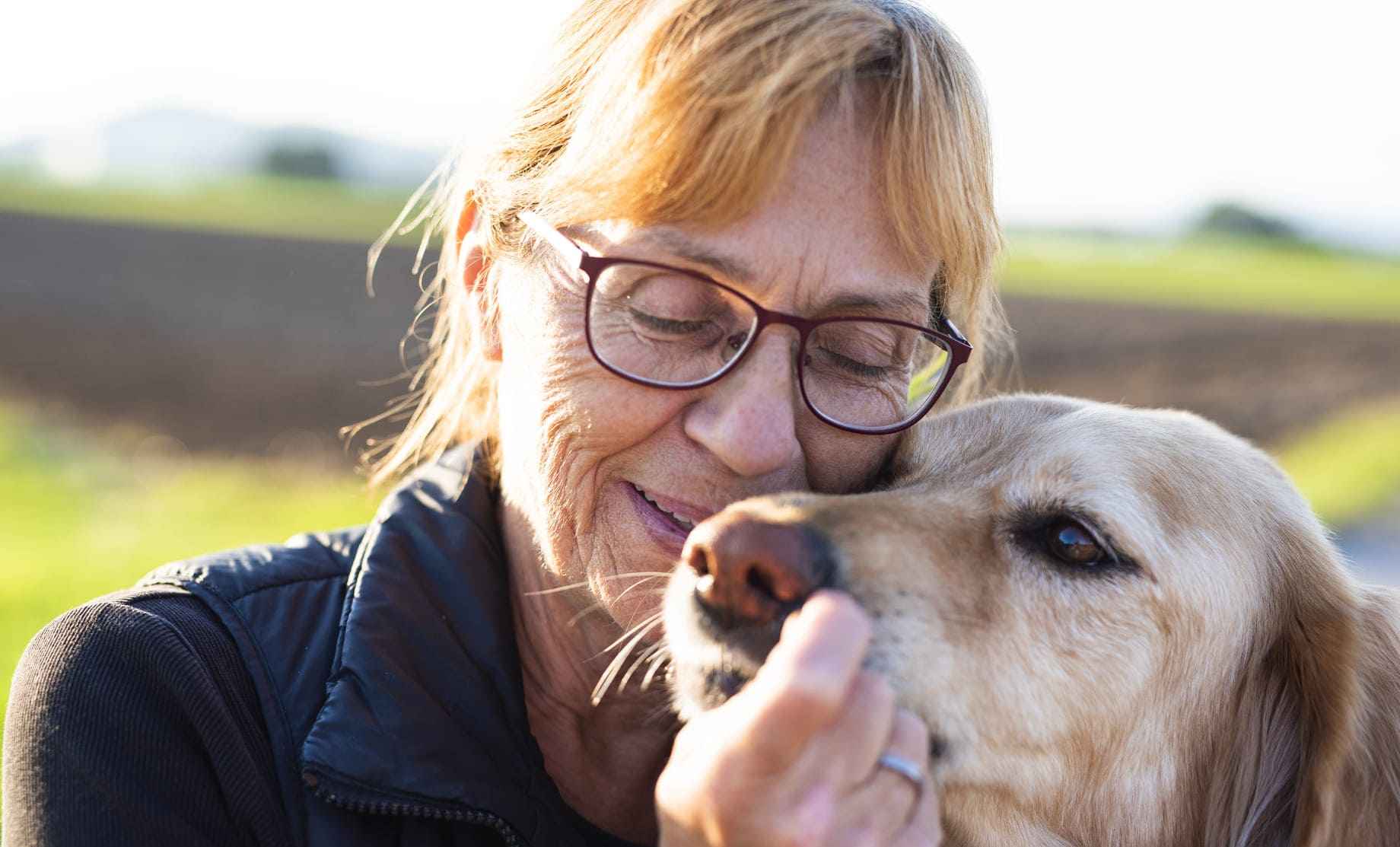 Terapia con animales para personas mayore